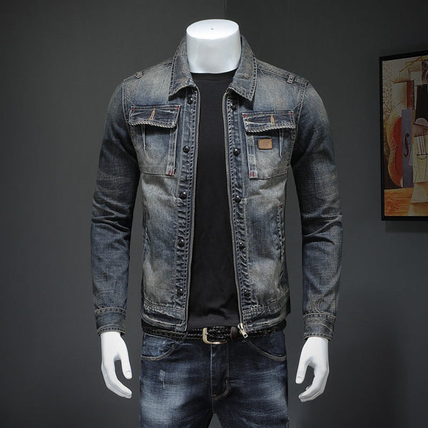 Lässige Denimjacke in Übergrößen