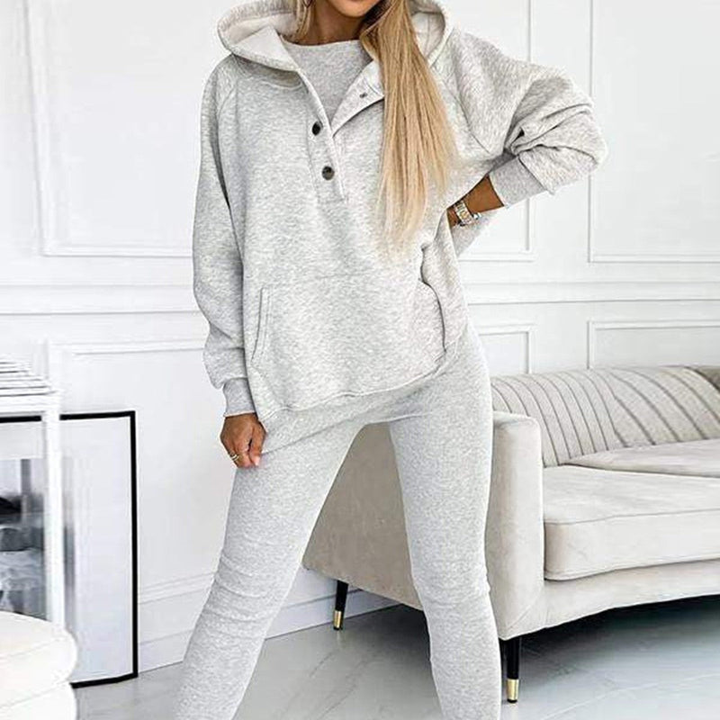 Sportliche Damen Hoodie Set mit Kapuze