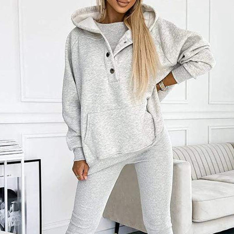 Sportliche Damen Hoodie Set mit Kapuze