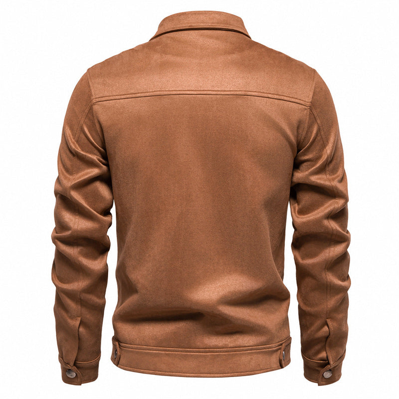 Elegante Herren Suede Outdoor Jacke