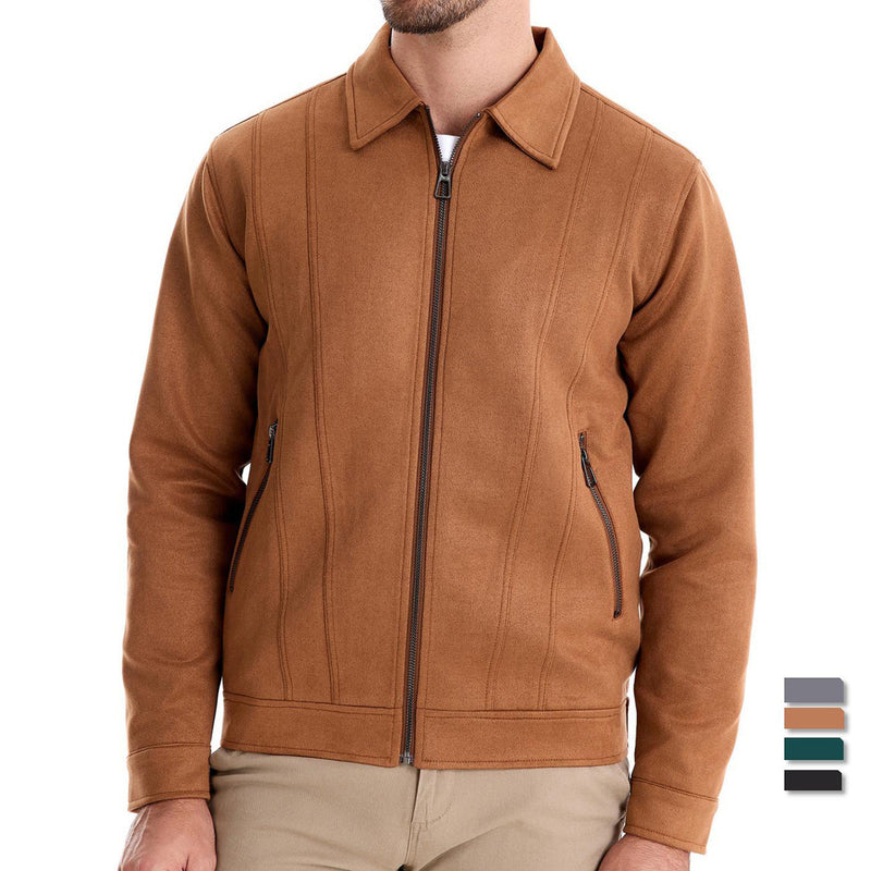 Elegante Herren Suede Outdoor Jacke