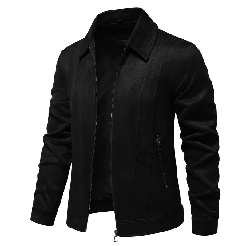 Elegante Herren Suede Outdoor Jacke