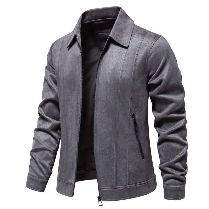 Elegante Herren Suede Outdoor Jacke