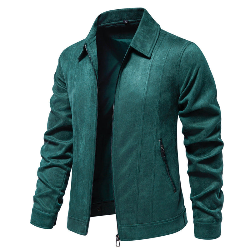 Elegante Herren Suede Outdoor Jacke