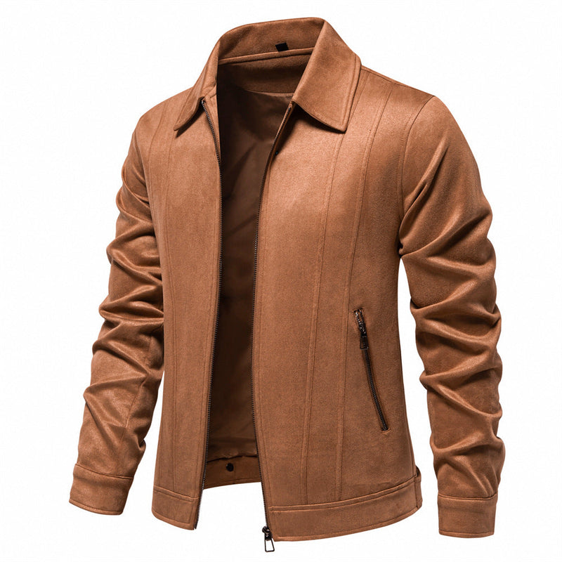 Elegante Herren Suede Outdoor Jacke