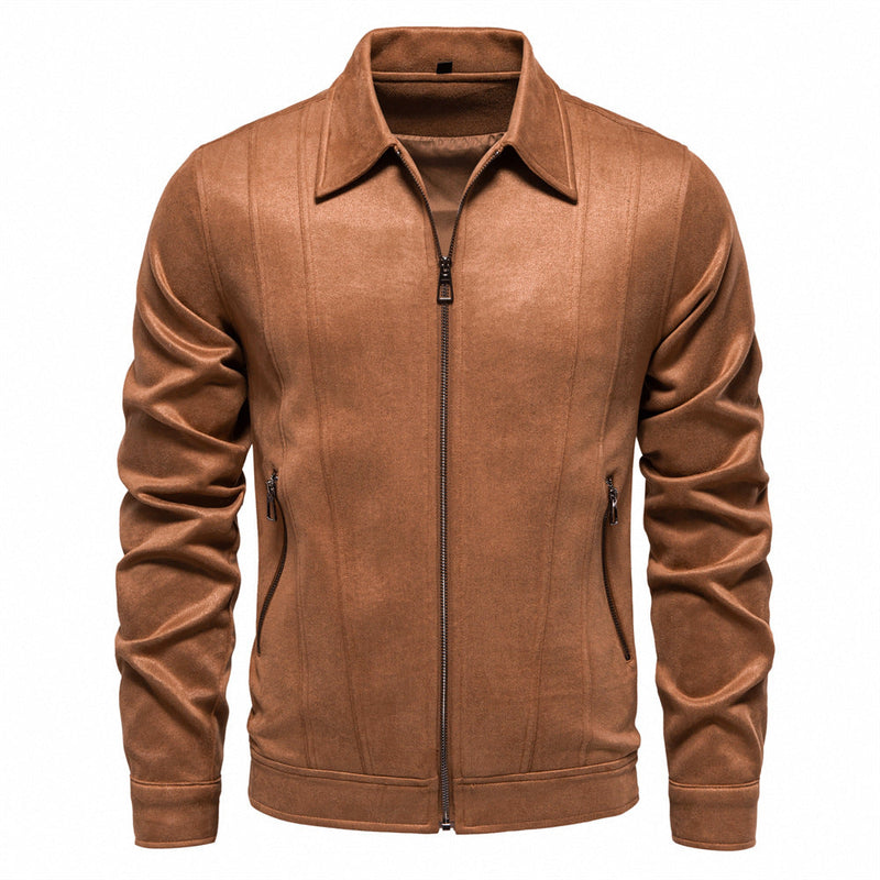 Elegante Herren Suede Outdoor Jacke