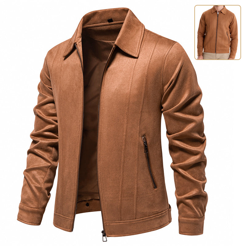 Elegante Herren Suede Outdoor Jacke