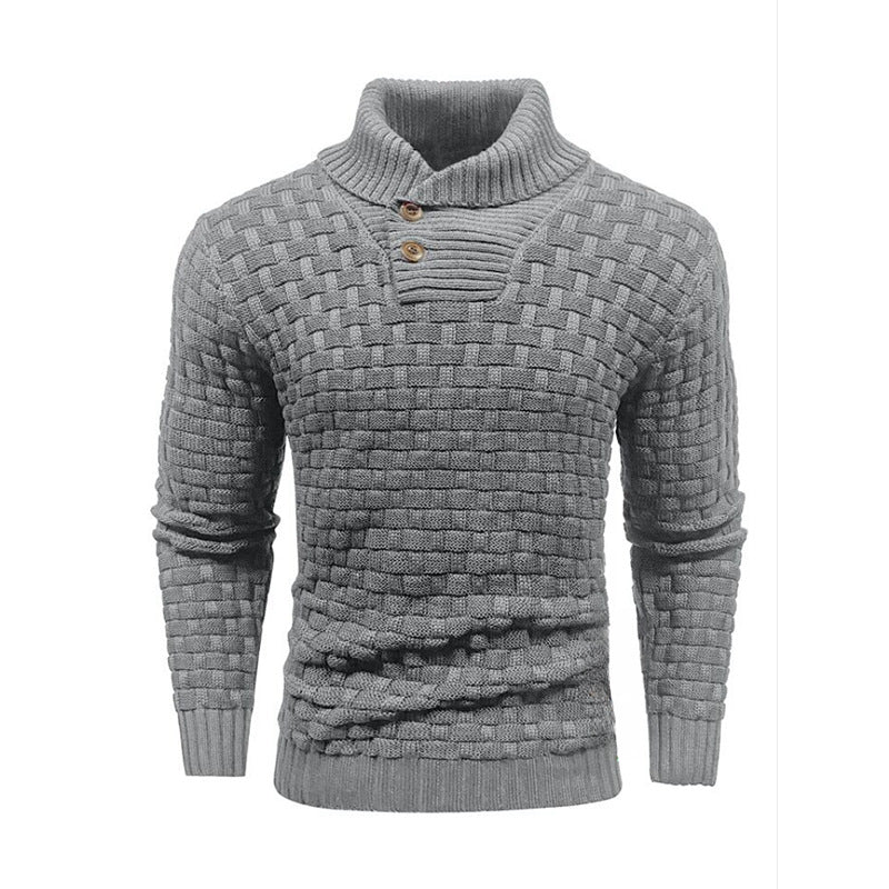 Elegante Slim-Fit Rollkragenpullover mit Knopf