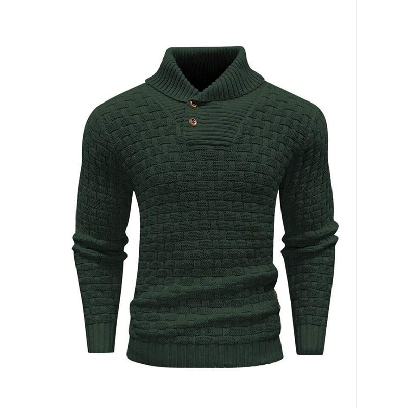 Elegante Slim-Fit Rollkragenpullover mit Knopf