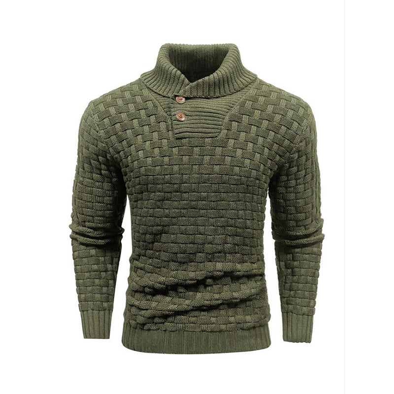 Elegante Slim-Fit Rollkragenpullover mit Knopf