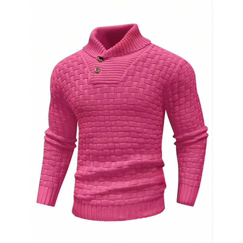 Elegante Slim-Fit Rollkragenpullover mit Knopf