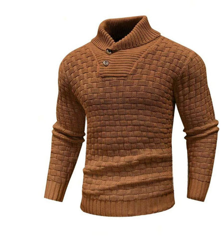 Elegante Slim-Fit Rollkragenpullover mit Knopf