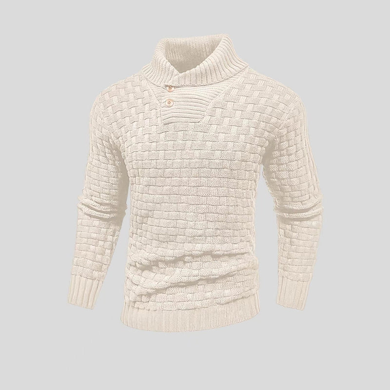 Elegante Slim-Fit Rollkragenpullover mit Knopf