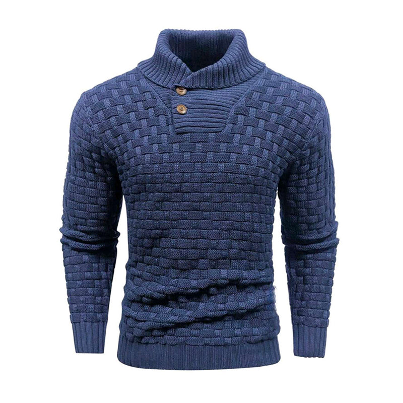 Elegante Slim-Fit Rollkragenpullover mit Knopf