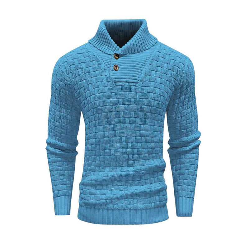 Elegante Slim-Fit Rollkragenpullover mit Knopf