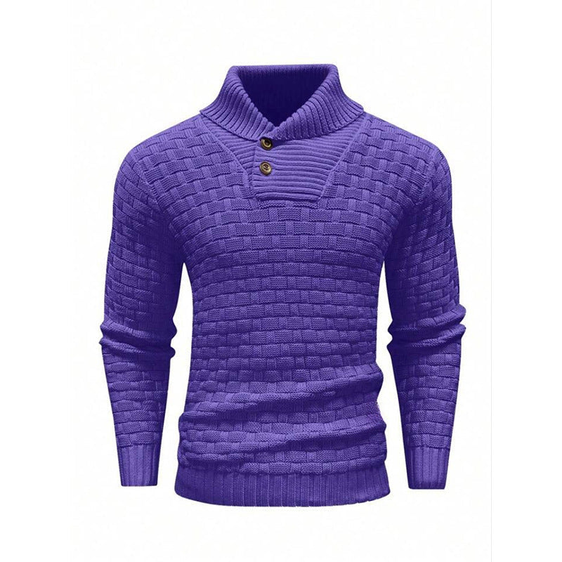 Elegante Slim-Fit Rollkragenpullover mit Knopf