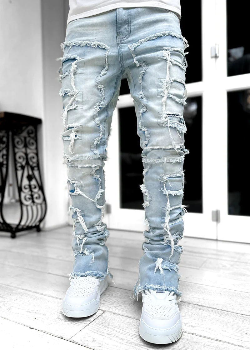 Stylische Jeans mit einzigartigen Patches