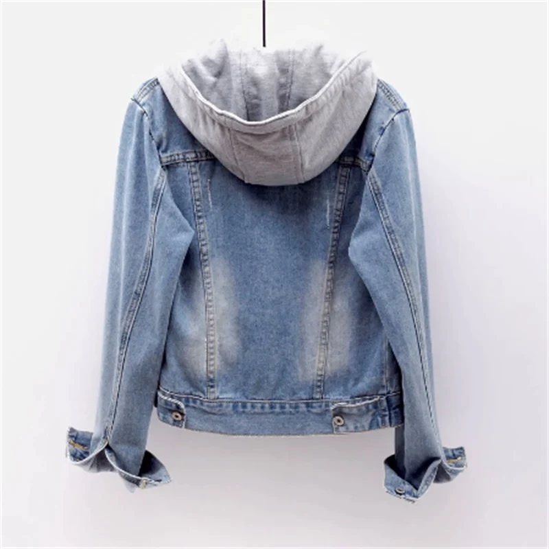 Stylische Denimjacke mit Kapuze