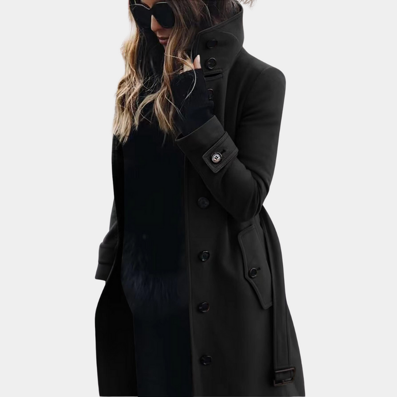 Elegante lange Damen-Trenchcoat