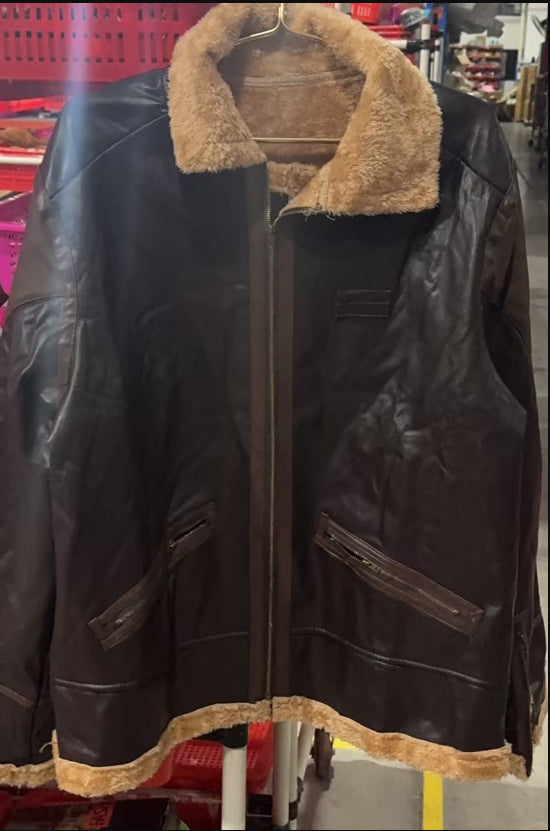 Hübsche Tiermuster PU Leder Winterjacke