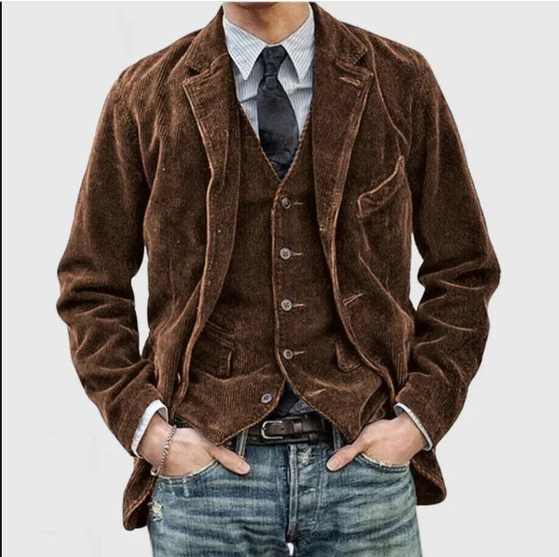 Warmer lässiger Corduroy Blazer Jacke