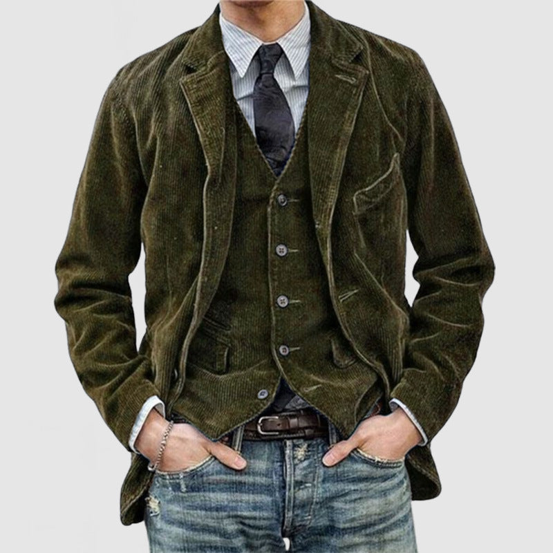 Warmer lässiger Corduroy Blazer Jacke