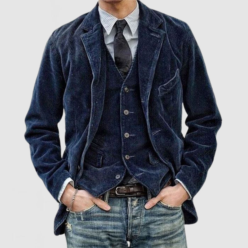 Warmer lässiger Corduroy Blazer Jacke