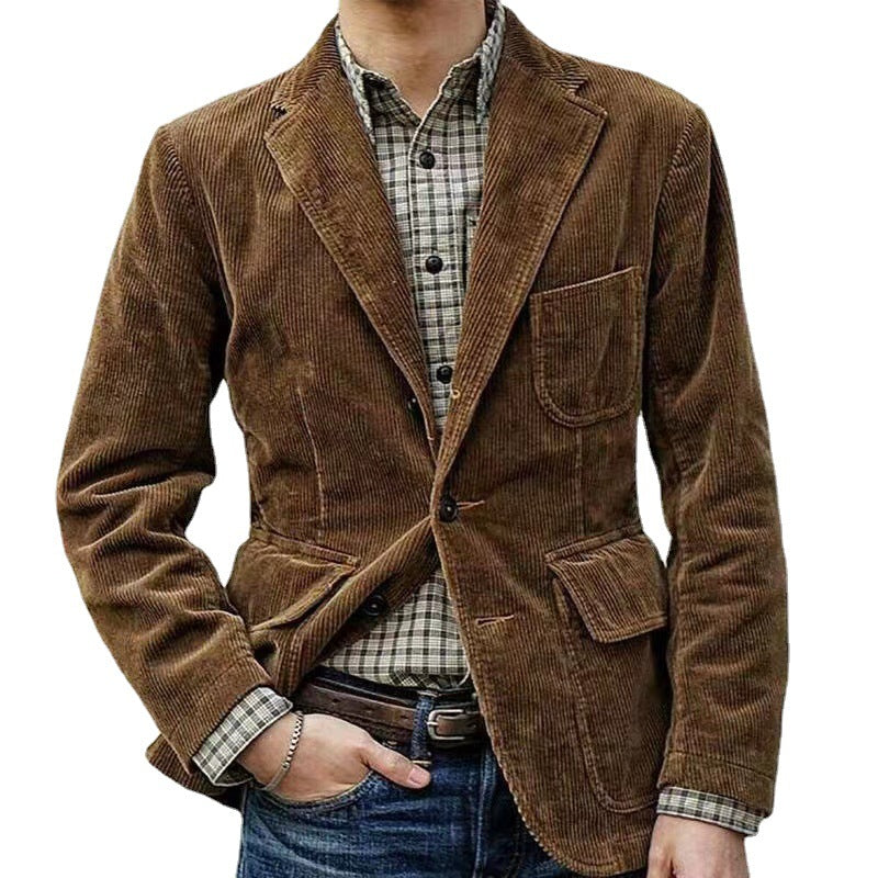 Warmer lässiger Corduroy Blazer Jacke