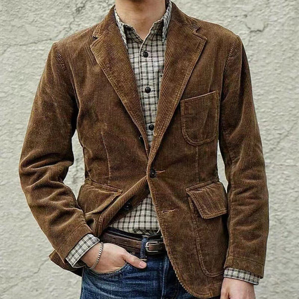 Warmer lässiger Corduroy Blazer Jacke