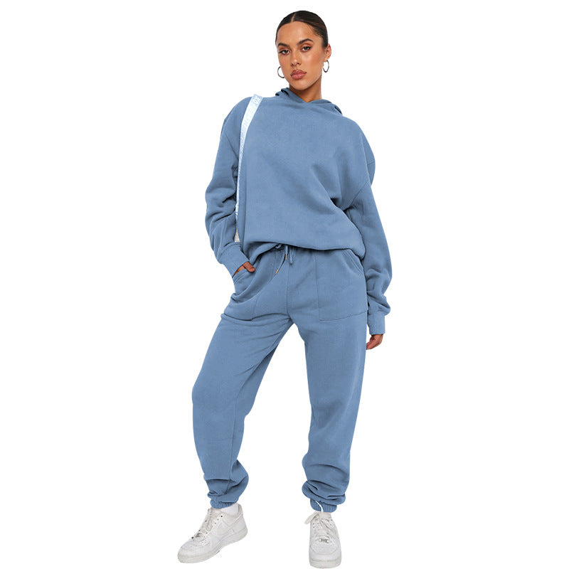 Warme Effen Kapuzenpullover Set