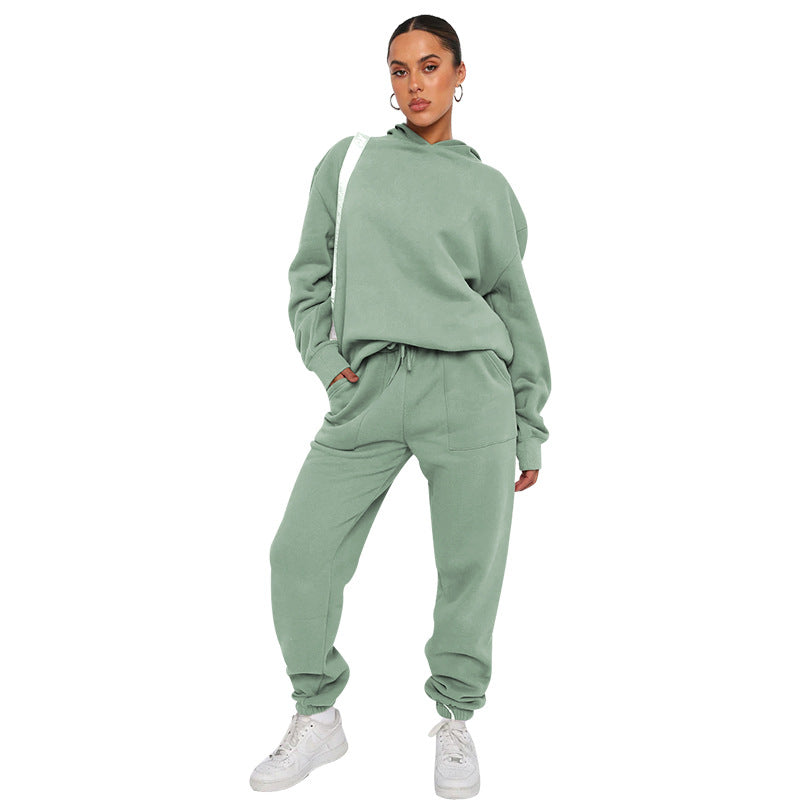 Warme Effen Kapuzenpullover Set