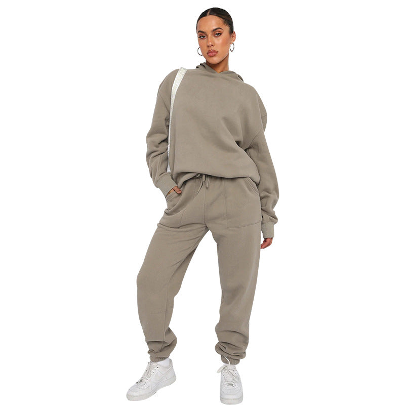 Warme Effen Kapuzenpullover Set