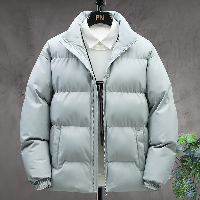 Warme Fluwelen Winterjacke mit Stehkragen