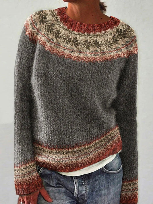 Warmer Vintage-Tribal Pullover für kalte Tage