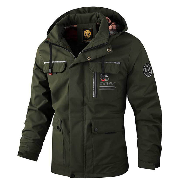 Winddichte Herren Parka mit Kapuze