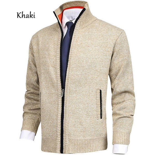 Weicher Cardigan mit Stehkragen