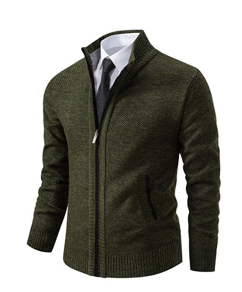 Weicher Cardigan mit Stehkragen