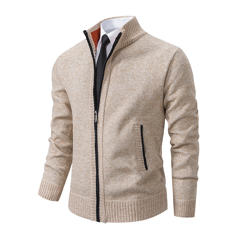 Weicher Cardigan mit Stehkragen