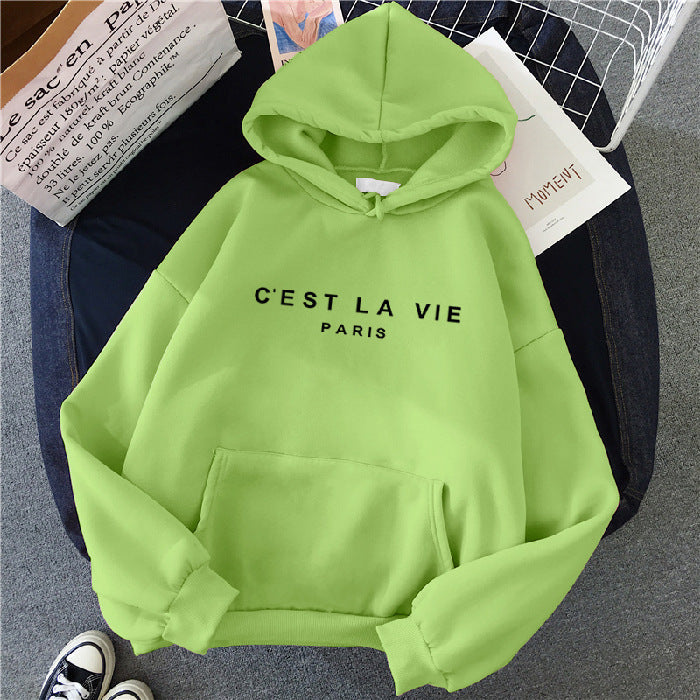 Weiche Hoodie mit Buchstabenprint