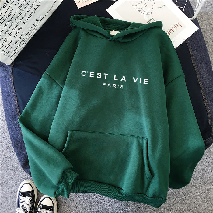 Weiche Hoodie mit Buchstabenprint