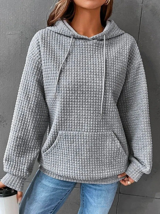 Weiche Kapuzen-Hoodie mit langen Ärmeln