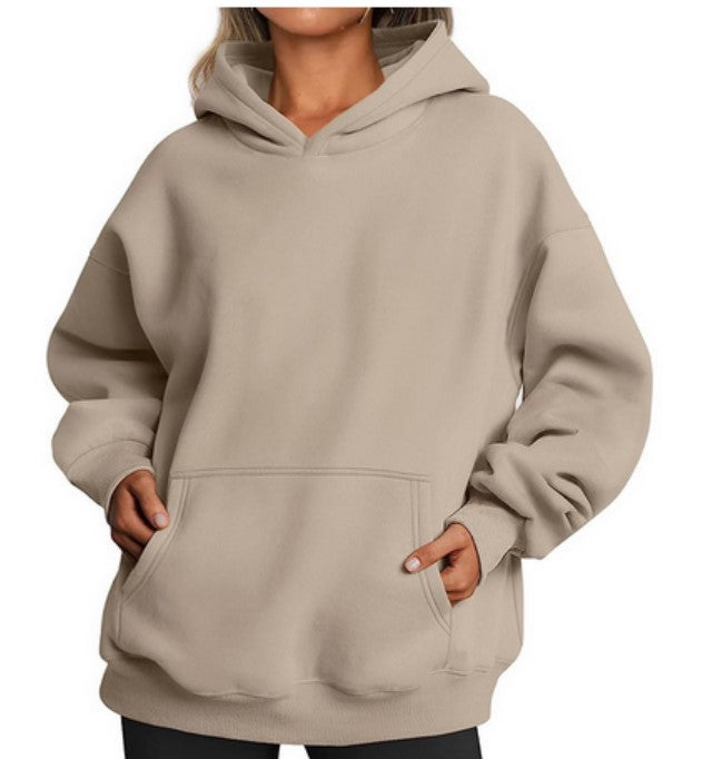 Weicher Oversized Fleece Hoodie mit Tasche