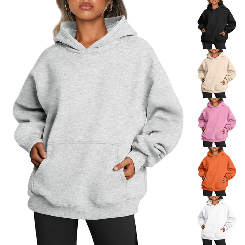 Weicher Oversized Fleece Hoodie mit Tasche