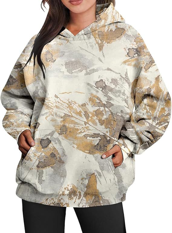 Weiche Oversize-Sporthoodie mit Camouflage