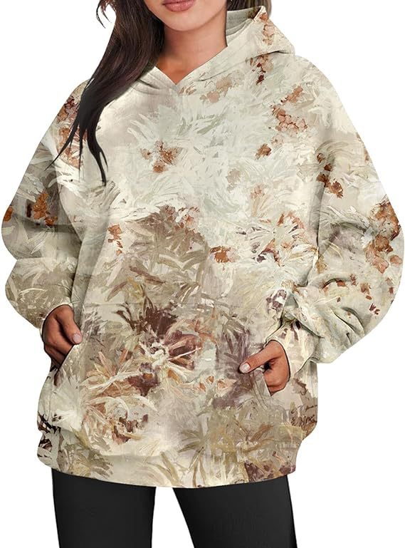 Weiche Oversize-Sporthoodie mit Camouflage