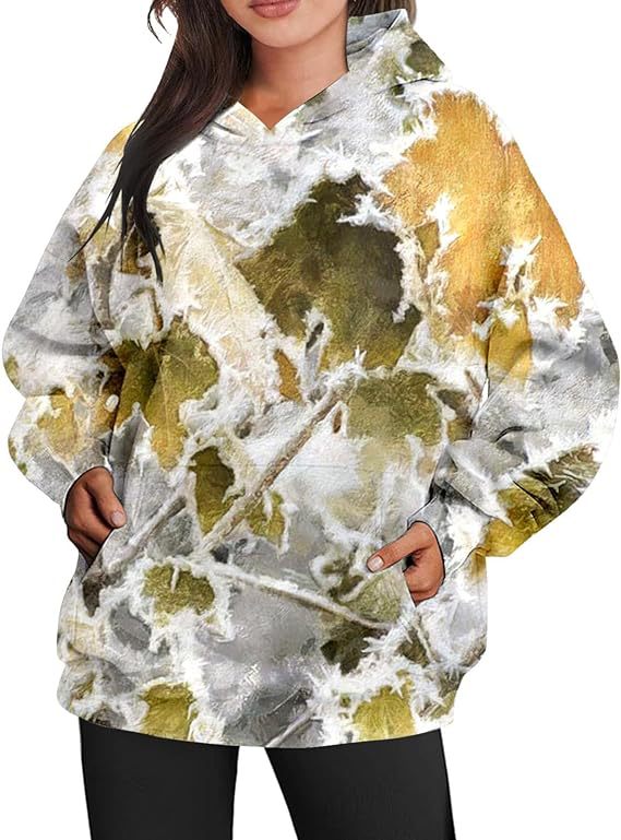 Weiche Oversize-Sporthoodie mit Camouflage