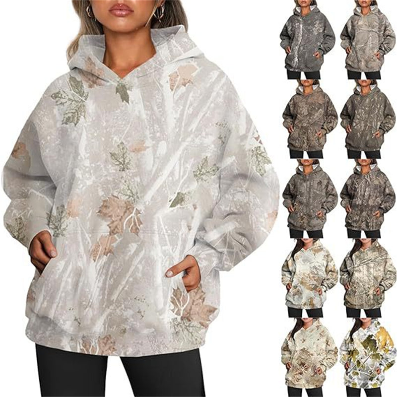 Weiche Oversize-Sporthoodie mit Camouflage