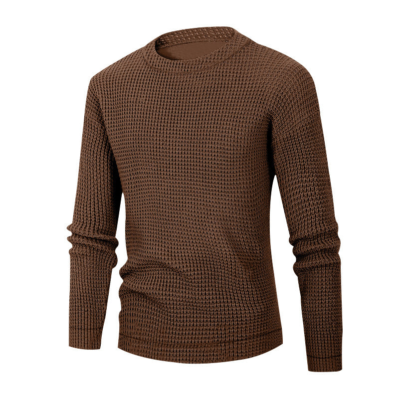 Weicher Waffle Strickpullover für Herren