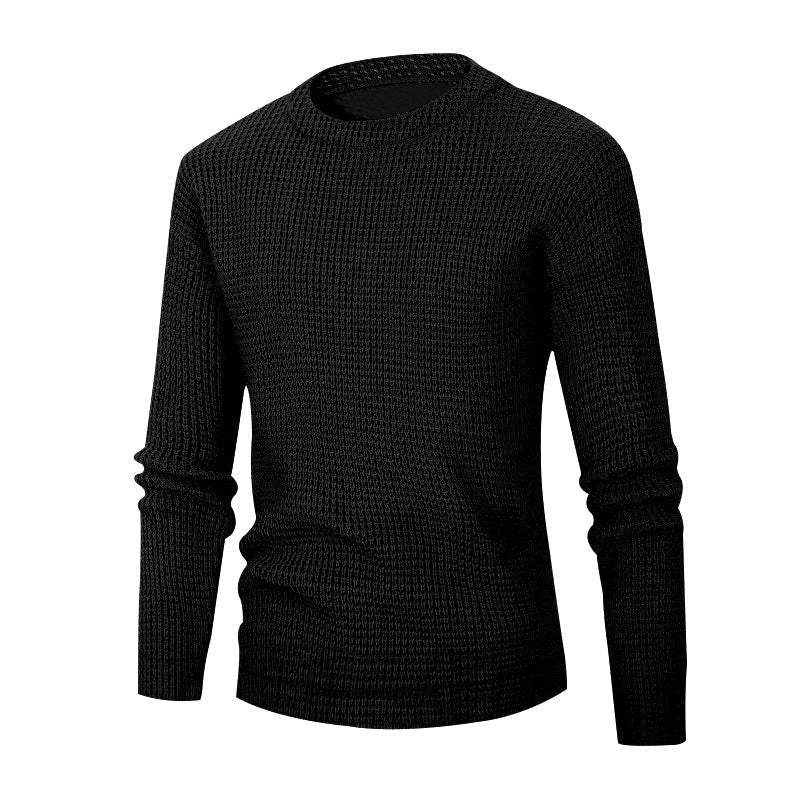 Weicher Waffle Strickpullover für Herren