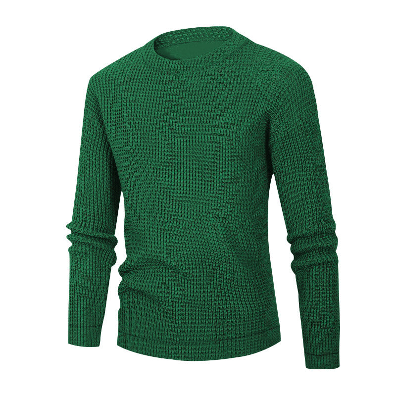 Weicher Waffle Strickpullover für Herren